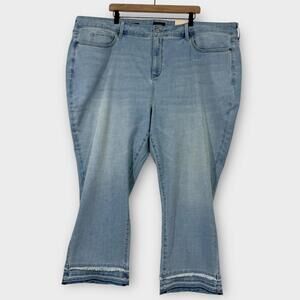 NYDJ Women’s Plus Size 28W Brightside Blue Marilyn Straight Leg Ankle Jeans New